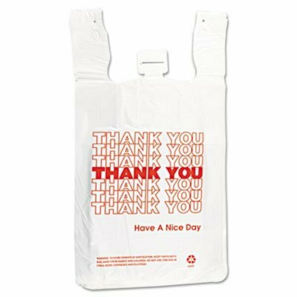 Integrated Bagging Systems Inteplast, HDPE T-SHIRT BAGS, 14 MICRONS, 12in X 23in, WHITE, 500PK THW2VAL